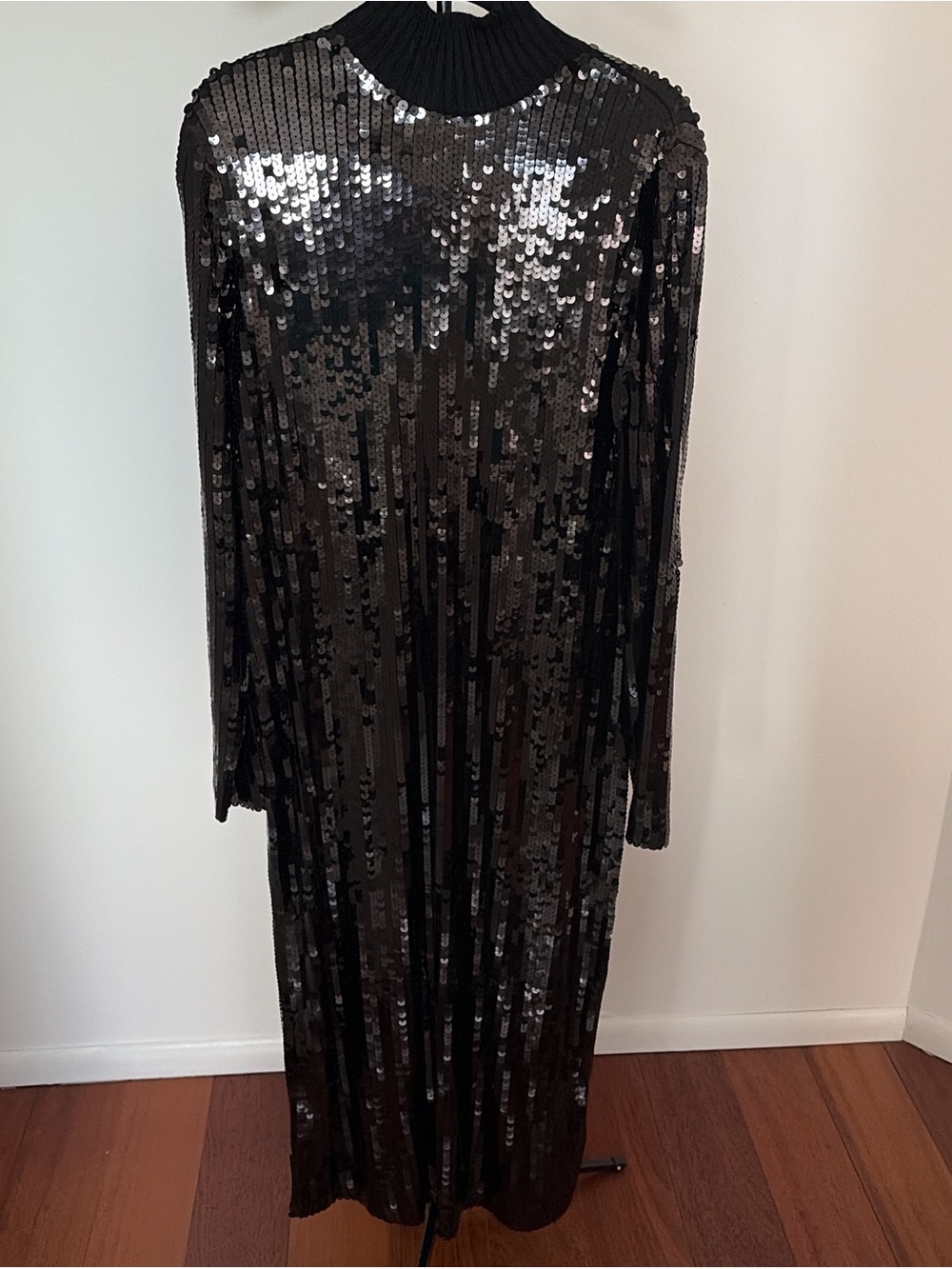 NWT Zara Limited Edition Black Sequin Long Sleeve Turtleneck Dress